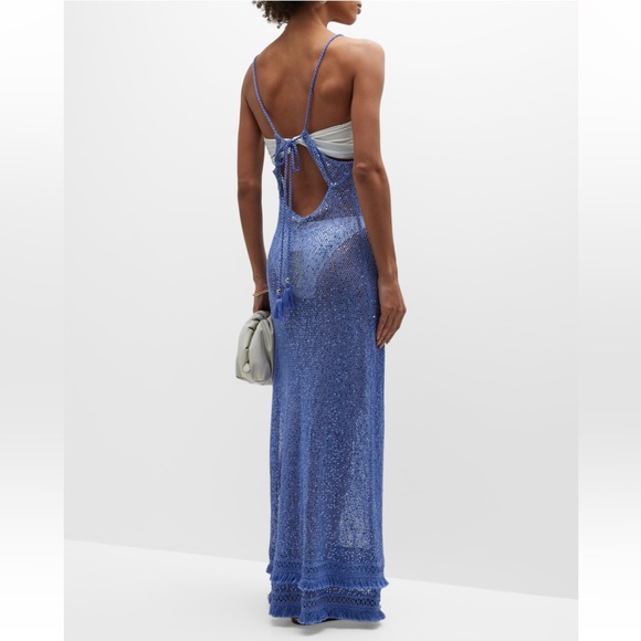 RAMY BROOK**Jayme Lavender Sequin Mesh Maxi Dress Swim Cover-Up***Small … - Picture 6 of 8